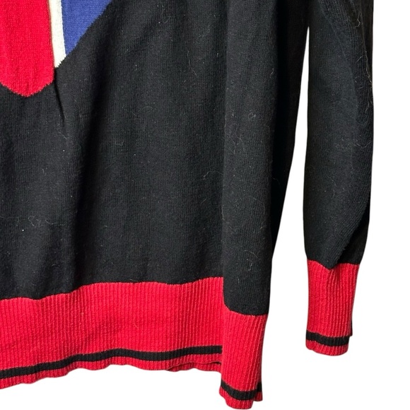 Torrid Union Jack Heart Sweater Black Red‎ White Blue Womens Plus 3X Flag Cotton - Picture 5 of 10